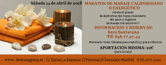 MARATON DE MASAJE CALIFORNIANO